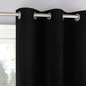 Open Box - Sun Zero - 40"x84" Sun Zero Brighton Velvet 100% Blackout Gro Black